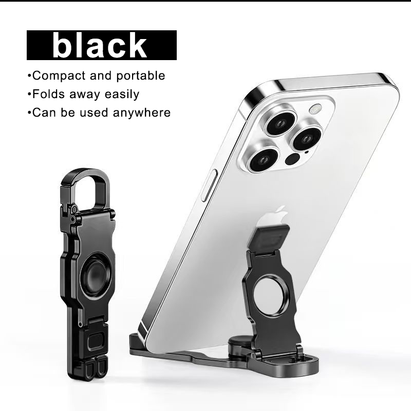 Useful Tablet Accessories - ขาตั้งโทรศัพท์แบบพกพาพร้อมฟังก์ชันหมุนได้ 360 องศา, ขาตั้งพับได้สำหรับโทรศัพท์และแท็บเล็ต, เหมาะสำหรับใช้ในบ้านและการเดินทาง