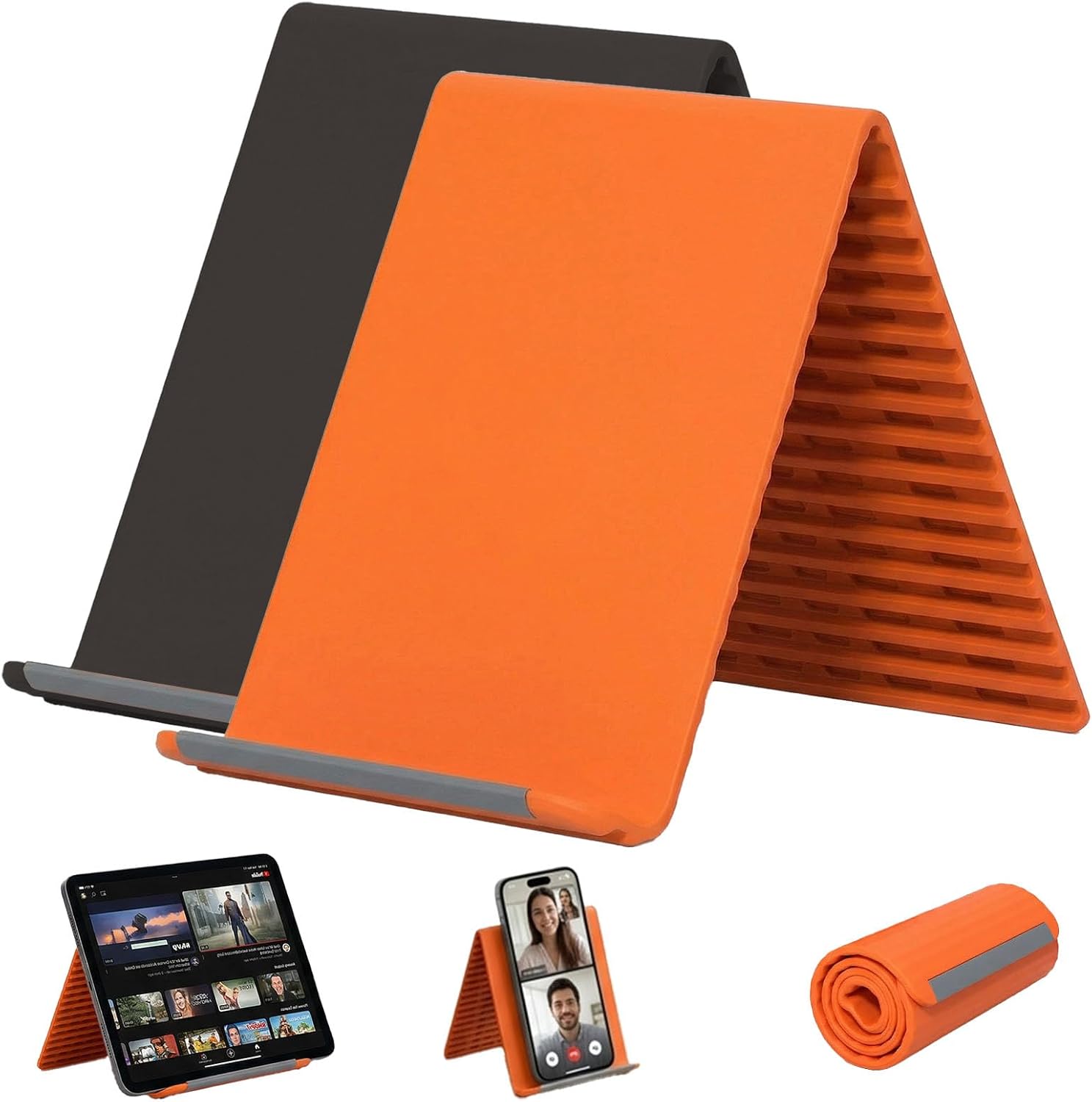 Useful Tablet Accessories - ที่วางโทรศัพท์มือถือซิลิโคนแบบพกพา ขาตั้งอเนกประสงค์ ปรับงอได้ตามต้องการ ปรับมุมได้หลายทิศทาง ขาตั้งแท็บเล็ตสำหรับวางบนโต๊ะ