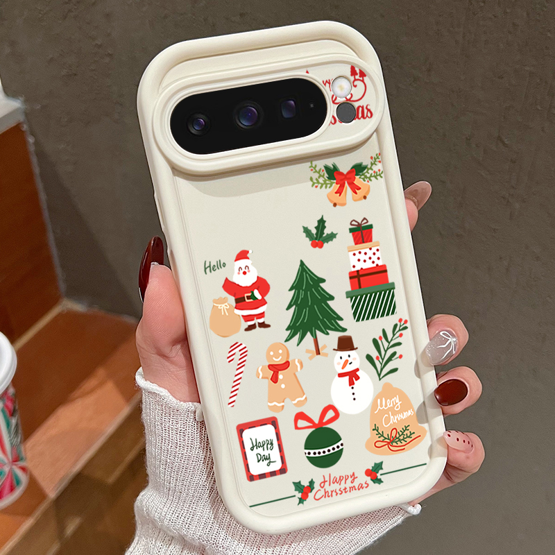 Google Pixel 8A - เคสโทรศัพท์ลายคริสต์มาสสุดน่ารัก ผลิตจาก TPU นิ่ม สำหรับ Google
