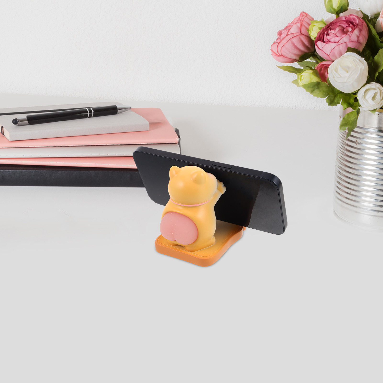 Tablet Cute Accessories - ที่วางโทรศัพท์รูปแมวน่ารัก ดีไซน์การ์ตูนเรซิน ที่วางโทรศัพท์ตั้งโต๊ะ ที่รองรับแท็บเล็ต แข็งแรง ทนทาน
