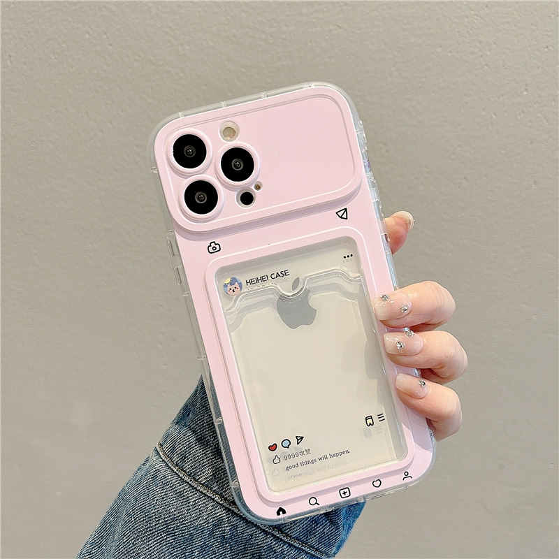เคสโทรศัพท์น่ารักแบบใส่การ์ดโด - Iphone Tablet Accessories บทวิจารณ์และราคา