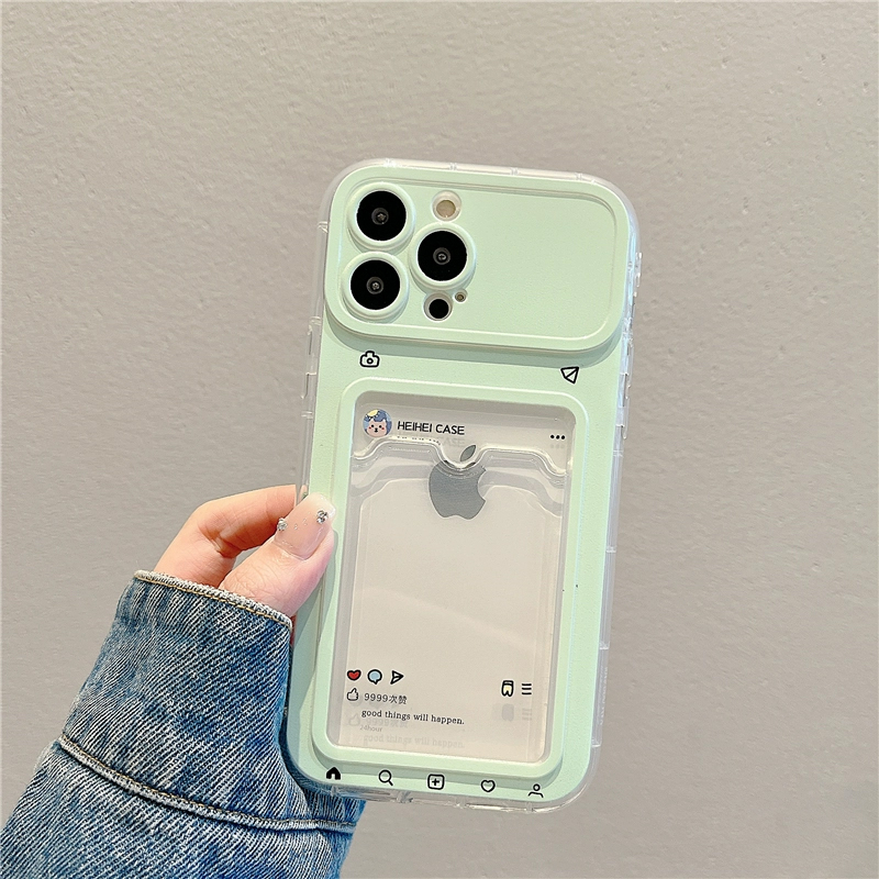 เคสโทรศัพท์น่ารักแบบใส่การ์ดโด - Iphone Tablet Accessories บทวิจารณ์และราคา