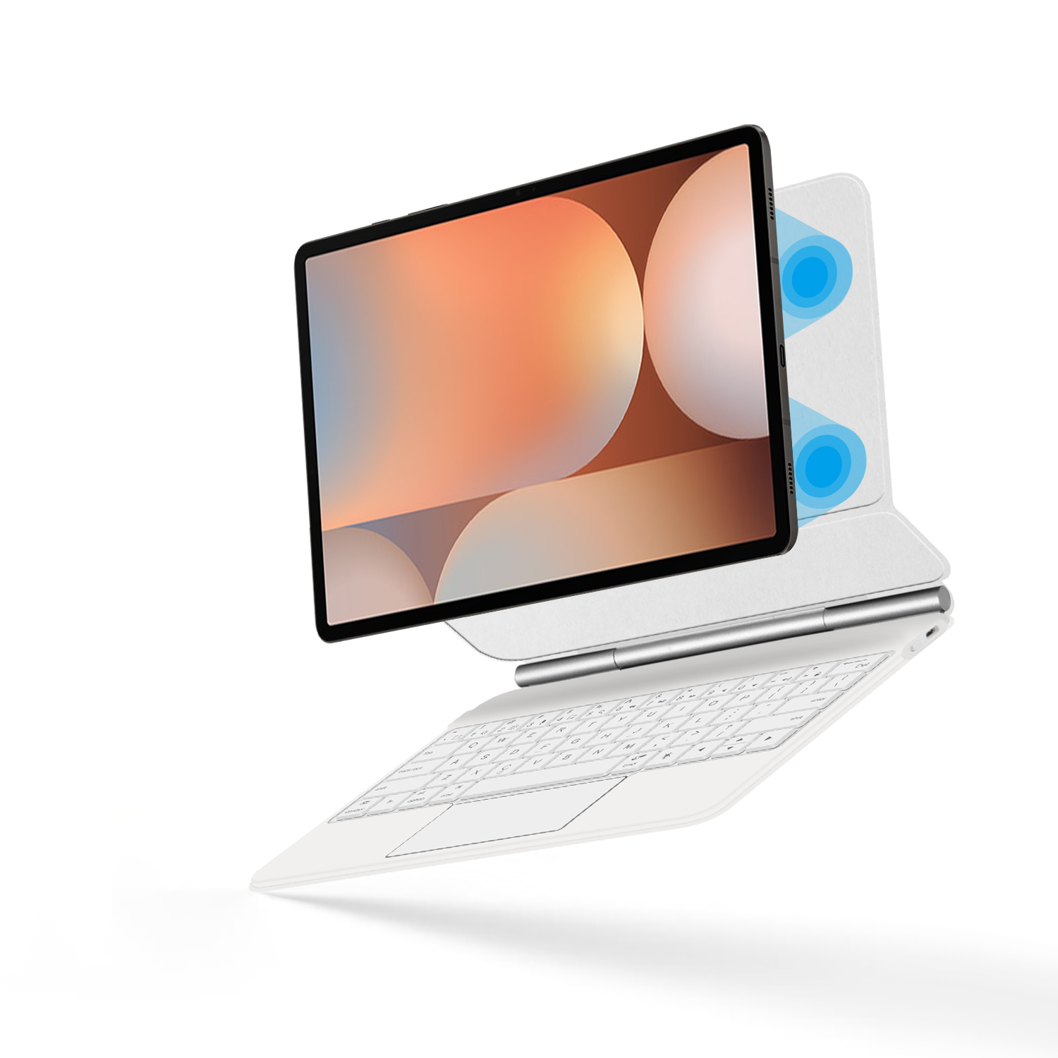 เมจิกคีย์บอร์ดสำหรับซัมซุงกาแล - Tablet Keyboard Case บทวิจารณ์และราคา