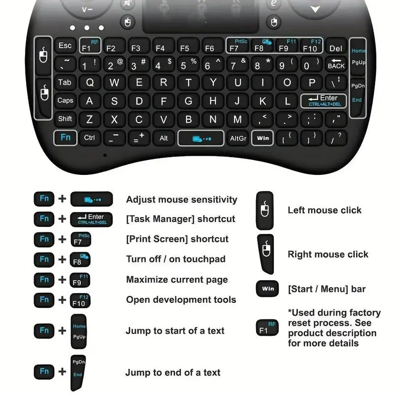 มินิคีย์บอร์ดไร้สาย 2.4GHz ไม่ - Accessories For Android Tablet บทวิจารณ์และราคา
