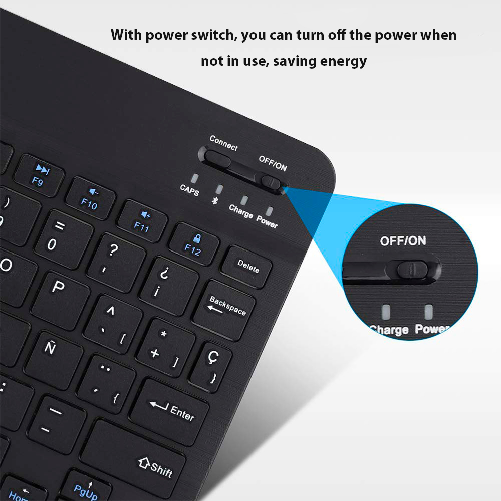 คีย์บอร์ดไร้สายบลูทูธสำหรับแอน - Accessories For Android Tablet บทวิจารณ์และราคา